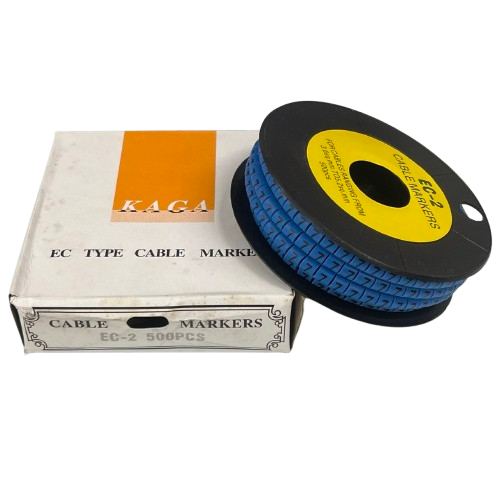 Grippes (7) Cable Marker 3.6mm to 5.2mm Color Blue 1roll 500pcs EC-2B