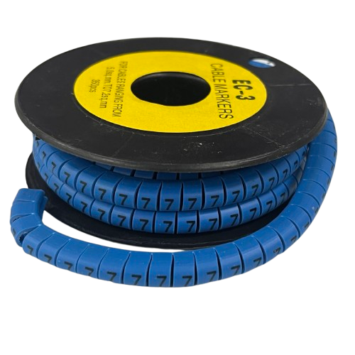 Grippes (7) Cable Marker 5.0mm to 7.2mm (350pcs) Blue