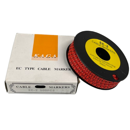 Grippes (7) Cable Marker 3.6mm to 5.2mm 500pcs per Roll Red