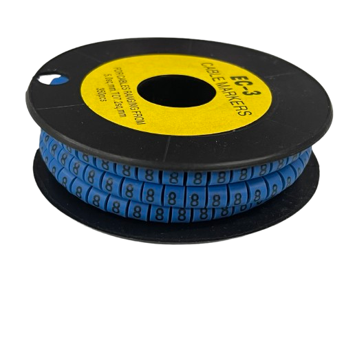 Grippes (8) Cable Marker 5.0mm to 7.2mm (350pcs) Blue