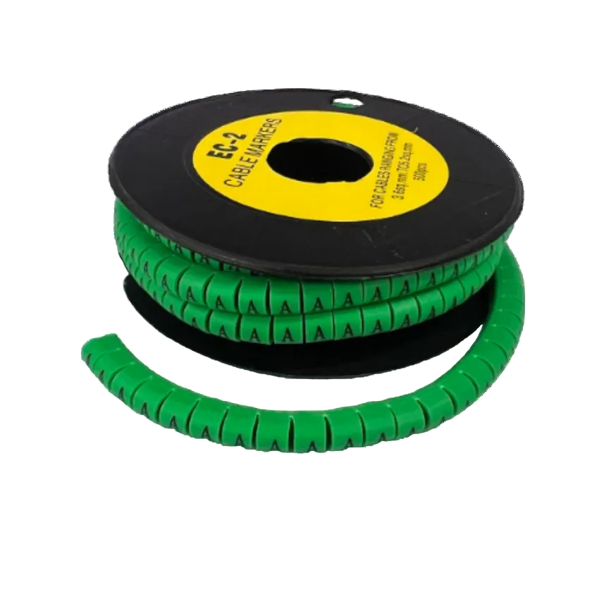 Grippes (A) Cable Marker 3.6mm to 5.2mm 500pcs EC-2G Wire Tagging
