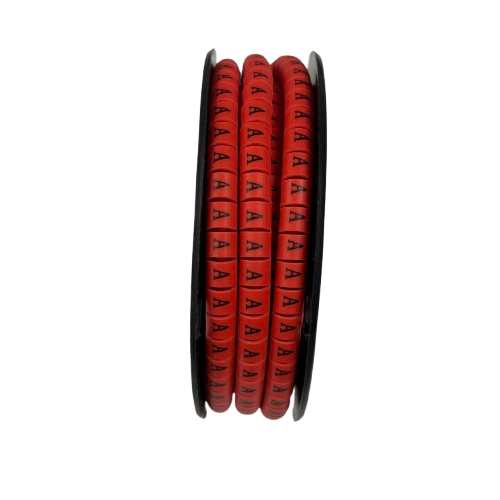 Grippes (A) Cable Marker 3.6mm to 5.2mm 500pcs per Roll Red