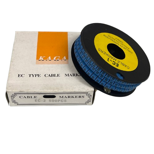 Grippes (B) Cable Marker 3.6mm to 5.2mm Color Blue 1roll 500pcs EC-2B