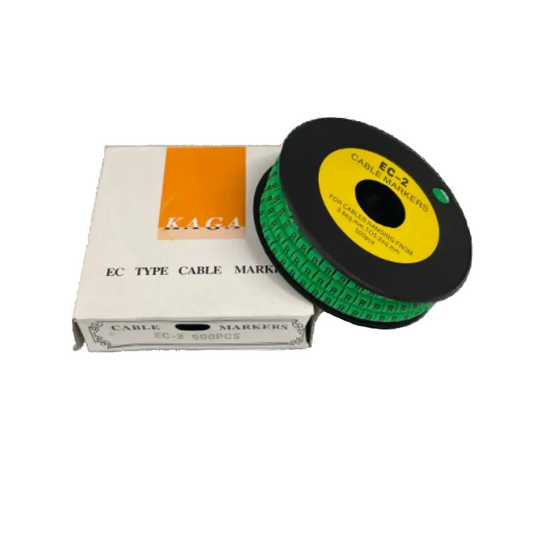 Grippes (B) Cable Marker 3.6mm to 5.2mm 500pcs EC-2G Wire Tagging