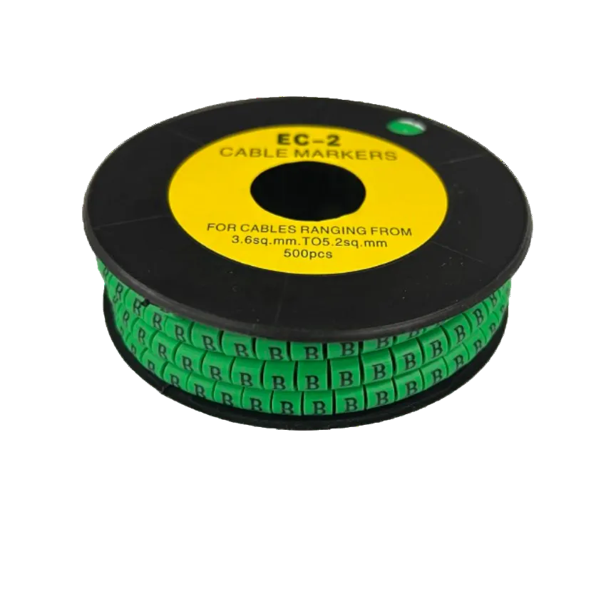 Grippes (B) Cable Marker 3.6mm to 5.2mm 500pcs EC-2G Wire Tagging