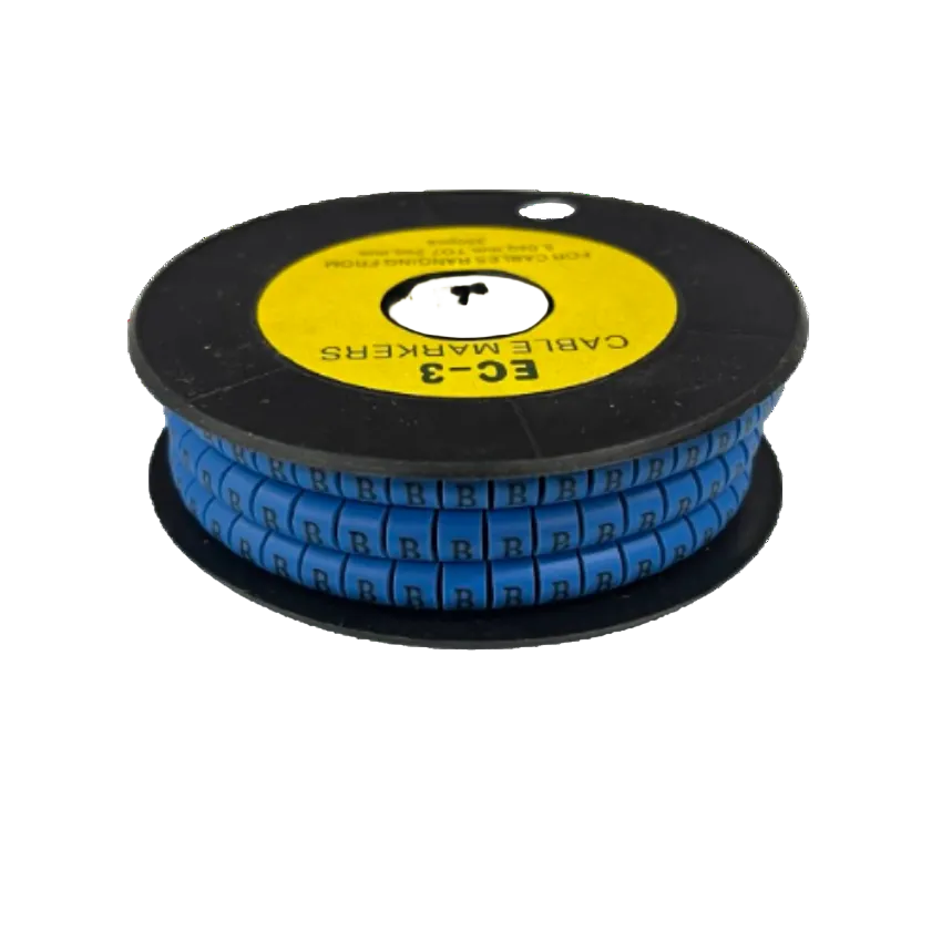 Grippes (B) Cable Marker 5.0mm to 7.2mm (350pcs) Blue EC-3B(B) Wire Tagging