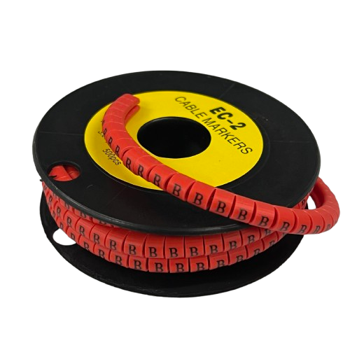 Grippes (B) Cable Marker 3.6mm to 5.2mm 500pcs per Roll Red
