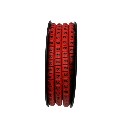 Grippes (B) Cable Marker 3.6mm to 5.2mm 500pcs per Roll Red