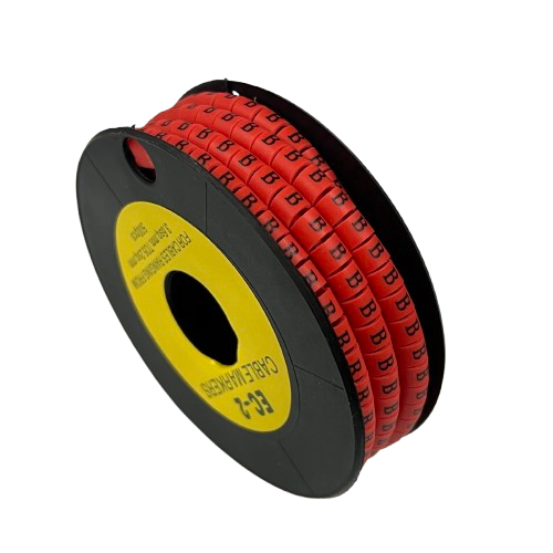Grippes (B) Cable Marker 3.6mm to 5.2mm 500pcs per Roll Red