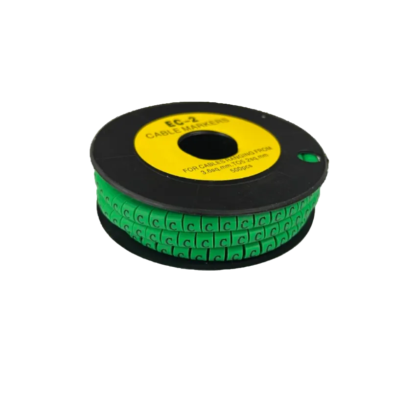 Grippes (C) Cable Marker 3.6mm to 5.2mm 500pcs EC-2G Wire Tagging