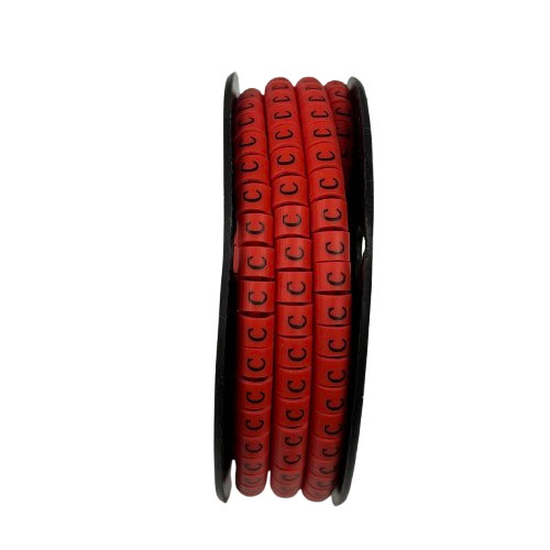 Grippes (C) Cable Marker 3.6mm to 5.2mm 500pcs per Roll Red
