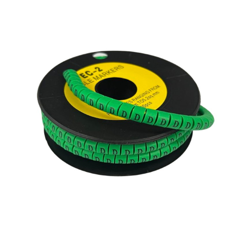 Grippes (D) Cable Marker 3.6mm to 5.2mm 500pcs EC-2G Wire Tagging