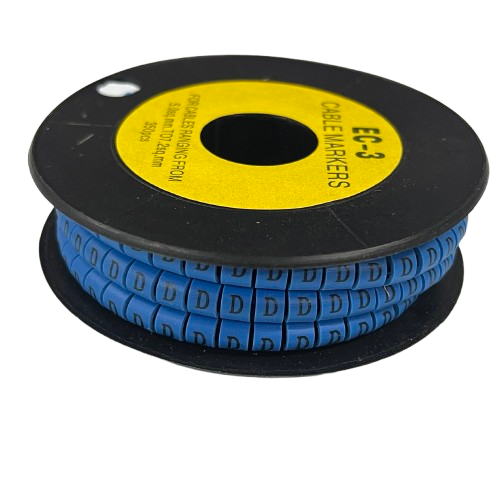 Grippes (D) Cable Marker 5.0mm to 7.2mm (350pcs) Blue EC-3B(D)