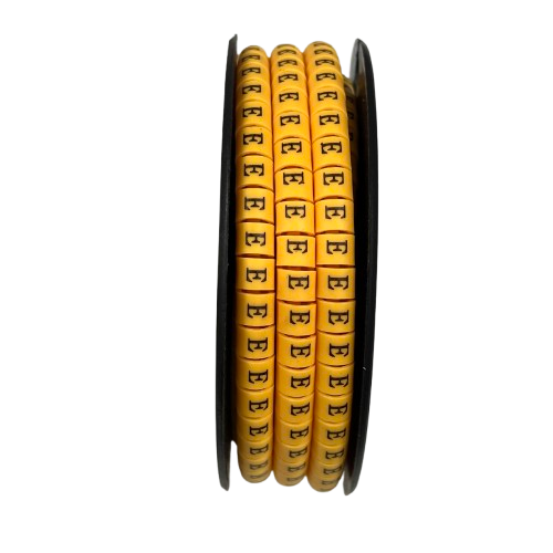 Grippes (E) Cable Marker 3.6mm to 5.2mm Color Yellow 1roll 500pcs) EC-2Y