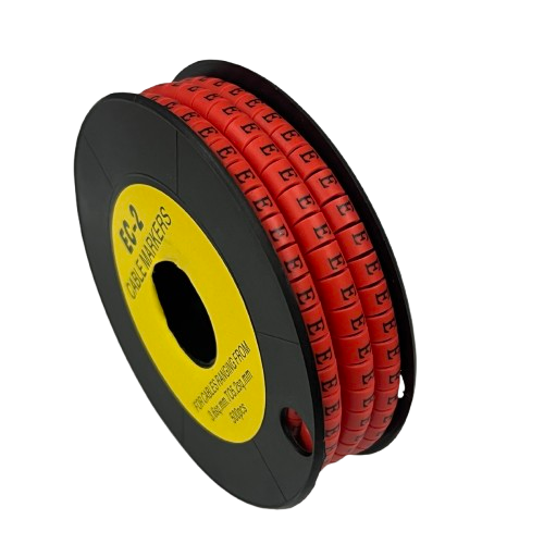 Grippes (E) Cable Marker 3.6mm to 5.2mm 500pcs per Roll Red