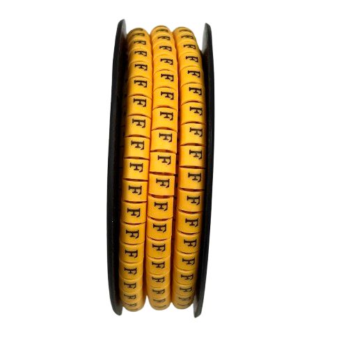 Grippes (F) Cable Marker 3.6mm to 5.2mm Color Yellow 1roll 500pcs) EC-2Y