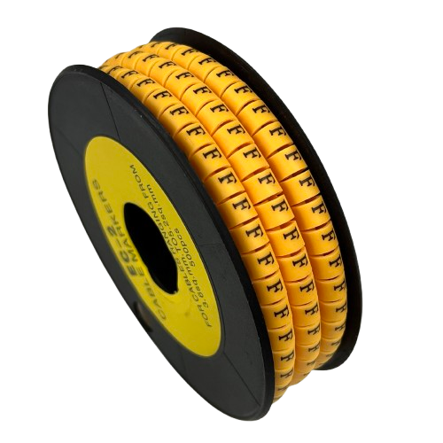 Grippes (F) Cable Marker 3.6mm to 5.2mm Color Yellow 1roll 500pcs) EC-2Y