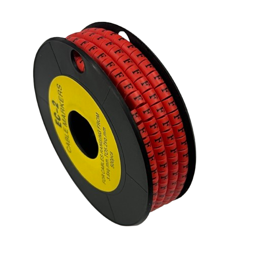 Grippes (F) Cable Marker 3.6mm to 5.2mm 500pcs per Roll Red