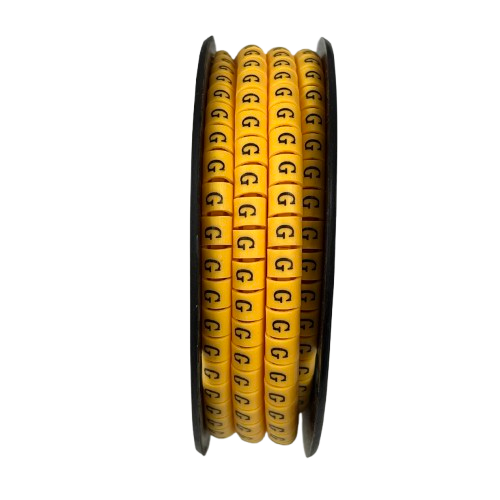 Grippes (G) Cable Marker 3.6mm to 5.2mm Color Yellow 1roll 500pcs) EC-2Y