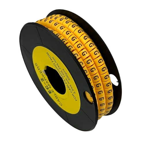 Grippes (G) Cable Marker 3.6mm to 5.2mm Color Yellow 1roll 500pcs) EC-2Y