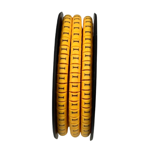 Grippes (I) Cable Marker 3.6mm to 5.2mm Color Yellow 1roll 500pcs) EC-2Y