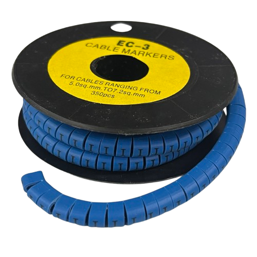 Grippes (I) Cable Marker 5.0mm to 7.2mm (350pcs) Blue EC-3B(I)