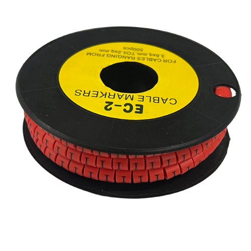 Grippes (I) Cable Marker 3.6mm to 5.2mm 500pcs per Roll Red