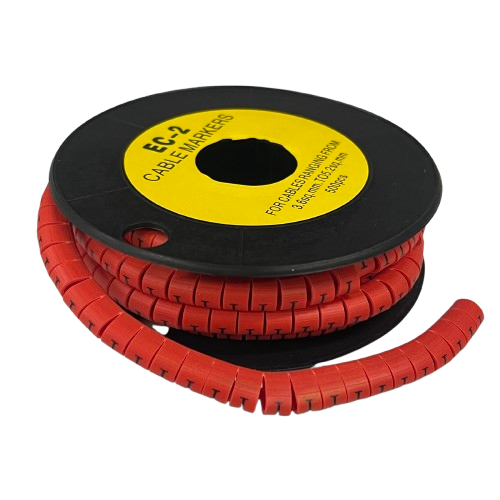 Grippes (I) Cable Marker 3.6mm to 5.2mm 500pcs per Roll Red