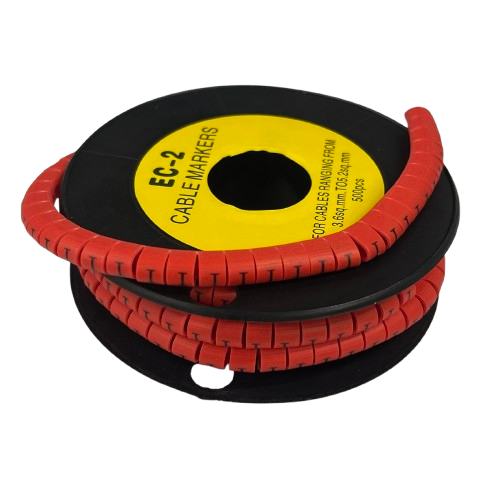 Grippes (I) Cable Marker 3.6mm to 5.2mm 500pcs per Roll Red