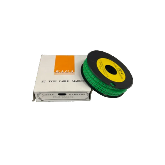Grippes (J) Cable Marker 3.6mm to 5.2mm 500pcs EC-2G Wire Tagging