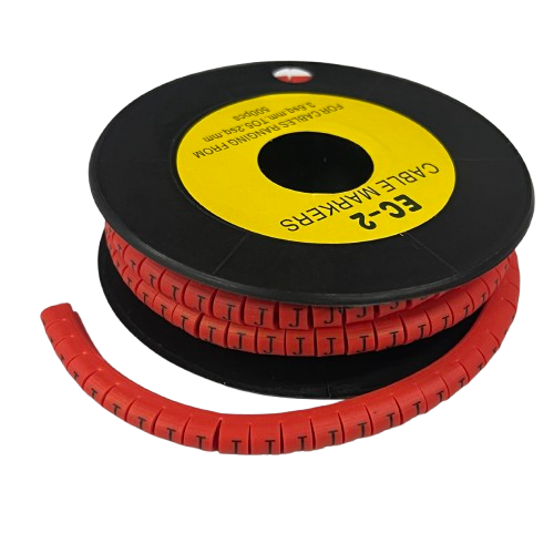 Grippes (J) Cable Marker 3.6mm to 5.2mm 500pcs per Roll Red