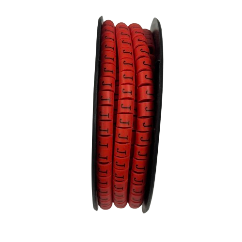 Grippes (J) Cable Marker 3.6mm to 5.2mm 500pcs per Roll Red