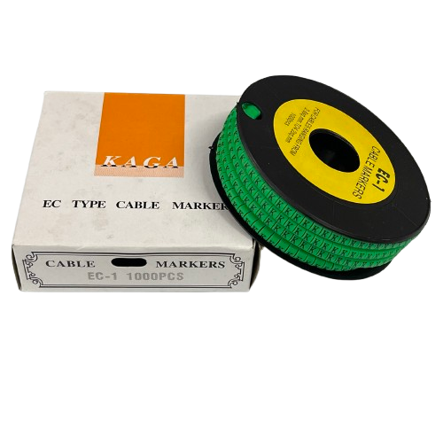 Cable (K) Marker EC-1 Green 2.6mm to 4.2mm 1000pcs 1 Roll   EC-1G(K)