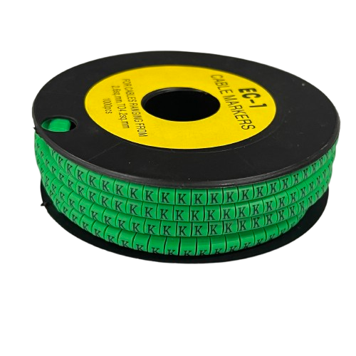 Cable (K) Marker EC-1 Green 2.6mm to 4.2mm 1000pcs 1 Roll EC-1G(K)