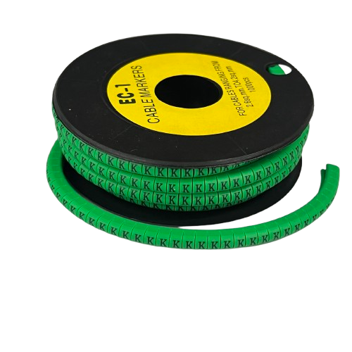 Cable (K) Marker EC-1 Green 2.6mm to 4.2mm 1000pcs 1 Roll EC-1G(K)