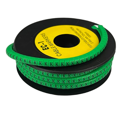 Cable (K) Marker EC-1 Green 2.6mm to 4.2mm 1000pcs 1 Roll EC-1G(K)