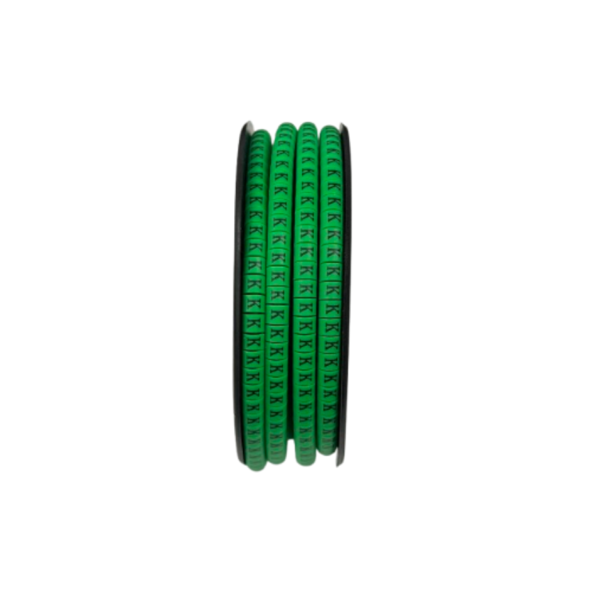 Cable (K) Marker EC-1 Green 2.6mm to 4.2mm 1000pcs 1 Roll EC-1G(K) Wire Tagging