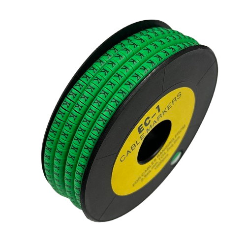 Cable (K) Marker EC-1 Green 2.6mm to 4.2mm 1000pcs 1 Roll EC-1G(K)