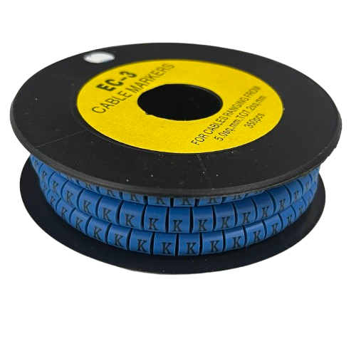 Grippes (K) Cable Marker 5.0mm to 7.2mm (350pcs) Blue