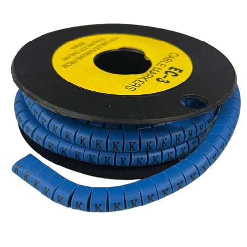 Grippes (K) Cable Marker 5.0mm to 7.2mm (350pcs) Blue