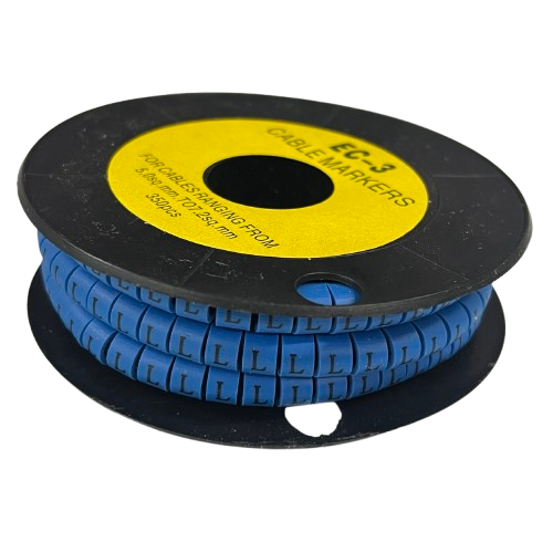 Grippes (L) Cable Marker 5.0mm to 7.2mm (350pcs) Blue