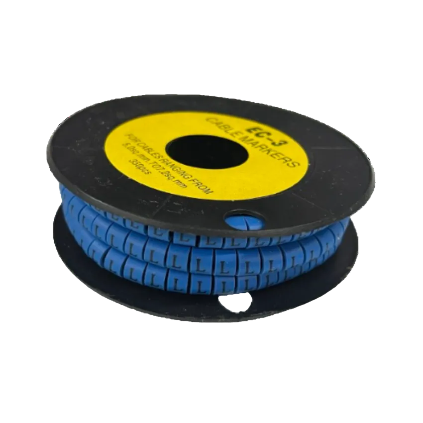 Grippes (L) Cable Marker 5.0mm to 7.2mm (350pcs) Blue EC-3B(L) Wire Tagging