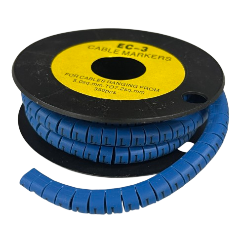 Grippes (L) Cable Marker 5.0mm to 7.2mm (350pcs) Blue