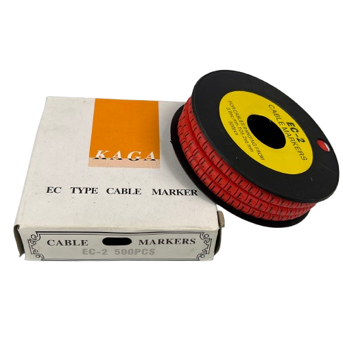 Grippes (L) Cable Marker 3.6mm to 5.2mm 500pcs per Roll Red