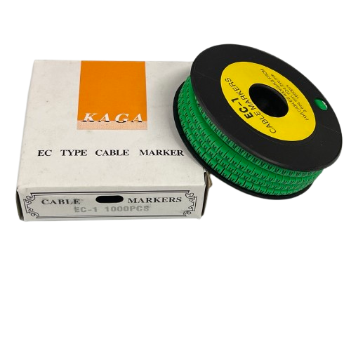 Cable (M) Marker EC-1 Green 2.6mm to 4.2mm 1000pcs 1 Roll   EC-1G(M)