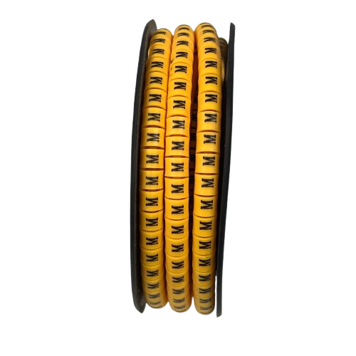 Grippes (M) Cable Marker 3.6mm to 5.2mm Color Yellow 1roll 500pcs) EC-2Y