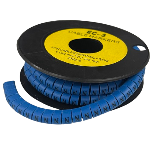Grippes (N) Cable Marker 5.0mm to 7.2mm (350pcs) Blue