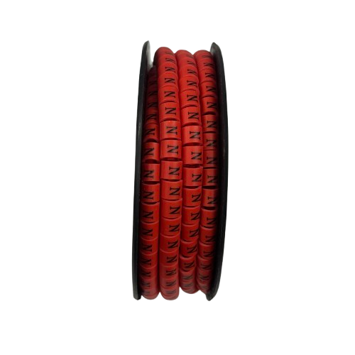 Grippes (N) Cable Marker 3.6mm to 5.2mm 500pcs per Roll Red