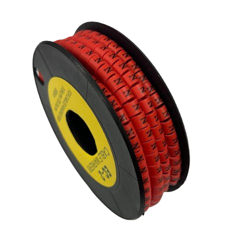 Grippes (N) Cable Marker 3.6mm to 5.2mm 500pcs per Roll Red