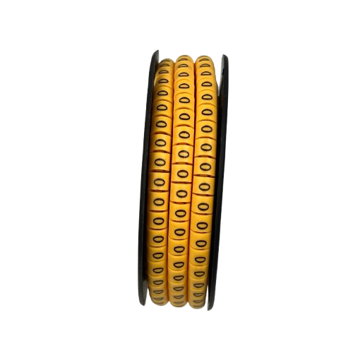 Grippes (O) Cable Marker 3.6mm to 5.2mm Color Yellow 1roll 500pcs) EC-2Y